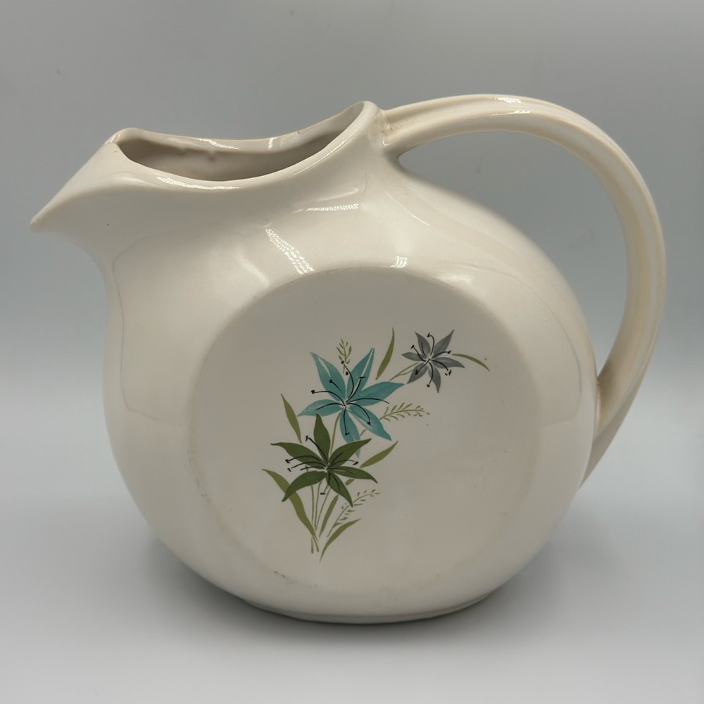 Vintage McCoy Tilt Pitcher with Floral Transfer Design